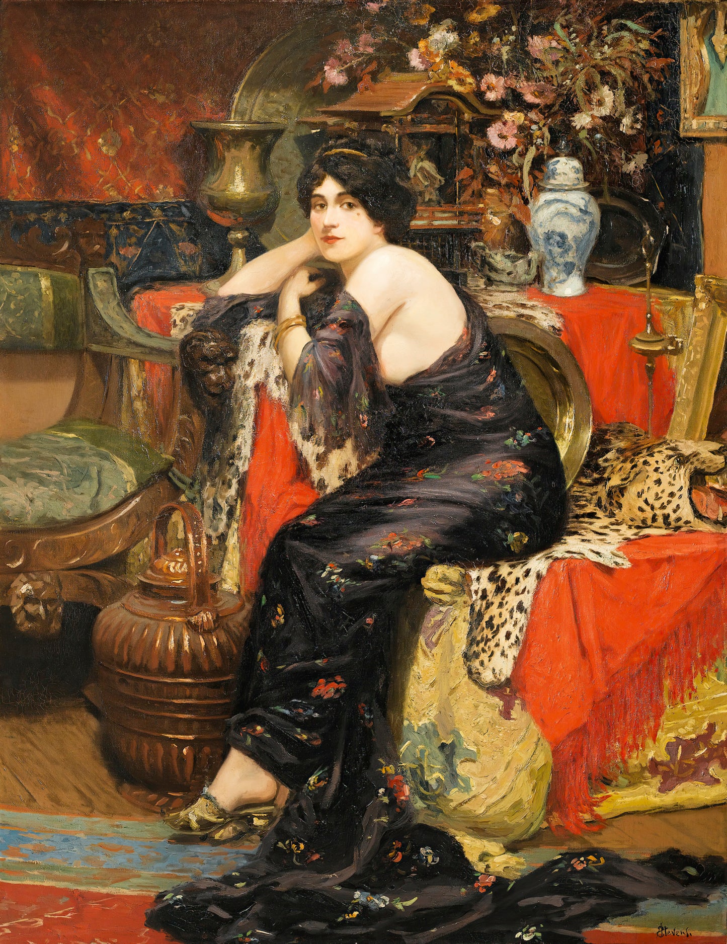 Elegant Lady in Interior